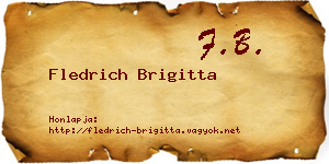 Fledrich Brigitta névjegykártya